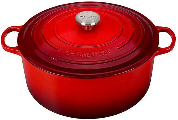 Round Dutch Oven 13.25qt. Enameled Cast Iron, Cerise