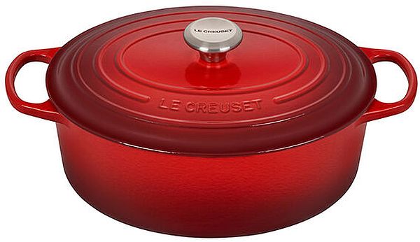 Oval Dutch Oven  9.5qt. Enameled Cast Iron, Cerise