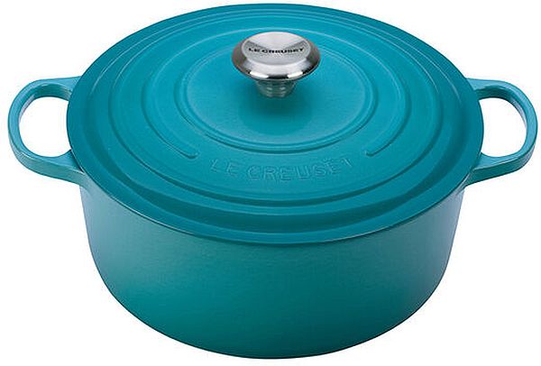 Round Dutch Oven 7.25qt. Enameled Cast Iron, Caribbean