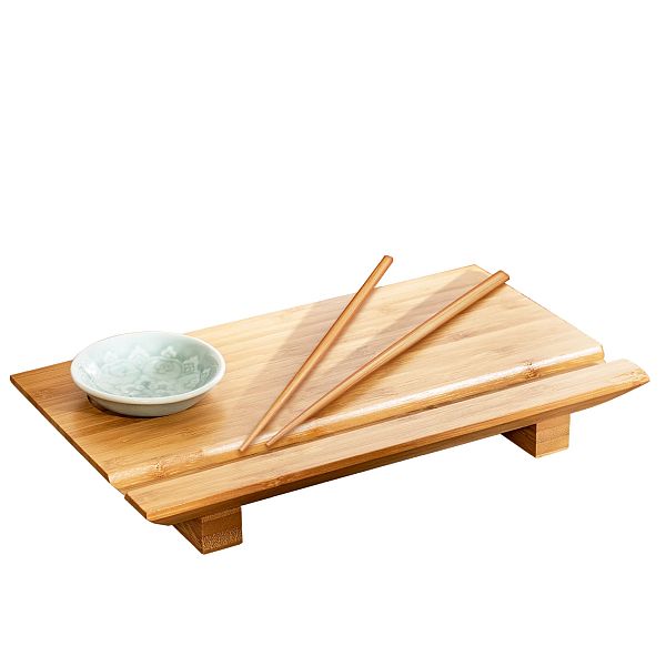 Joyce Chen Burnished Bamboo Sushi Board Set