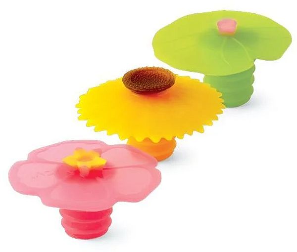 Charles Viancin Silicone Bottle Stoppers Floral