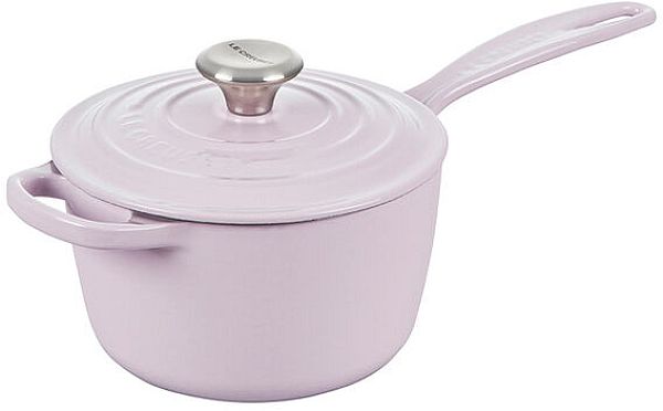 Saucepan 1.75qt. Enameled Cast Iron, Shallot