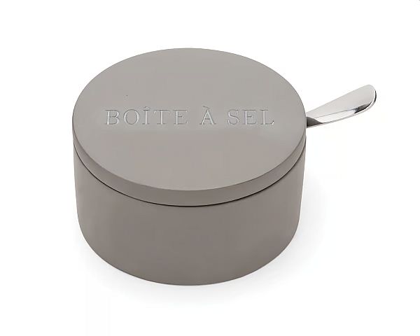 Salt Cellar & Spoon, Double Cement Round