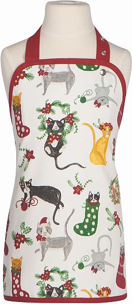 Apron, Kids Meowy Christmas