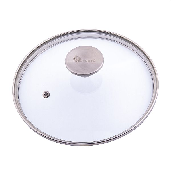 Glass Lid W/SS Knob   6.5