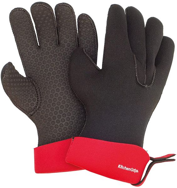 Kitchen Grips Glove 5-Finger FLXaPrene™ Chef's Gloves Large Set of 2