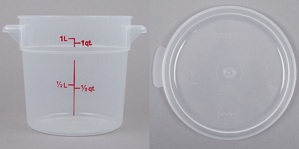 Cambro Dough Rising Bucket/Lid 1qt.
