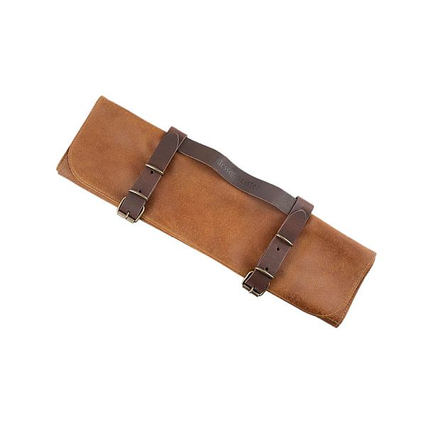 Knife Roll Leather Amber 7 Pocket
